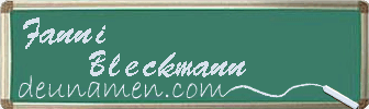 Fanni Bleckmann Visitenkarte